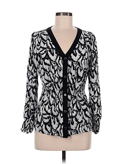 Pre-owned Talbots Long Sleeve Blouse In Black