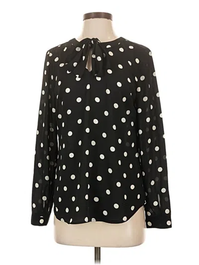 Pre-owned Talbots Long Sleeve Blouse In Black