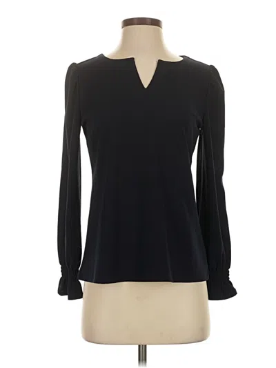 Pre-owned Talbots Long Sleeve Blouse In Black
