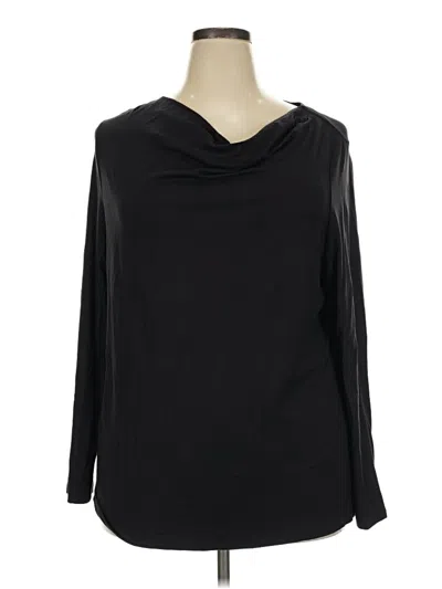 Pre-owned Talbots Long Sleeve Blouse In Black