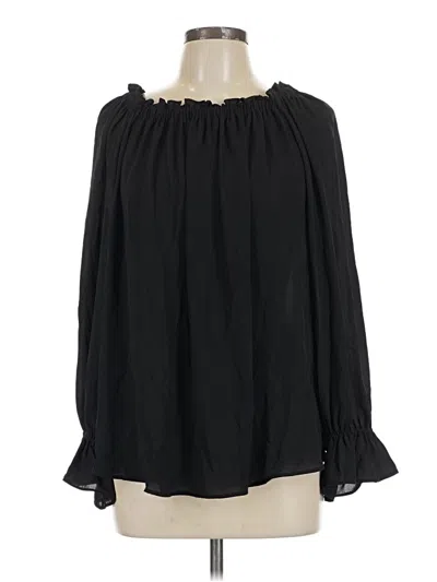 Pre-owned Talbots Long Sleeve Blouse In Black