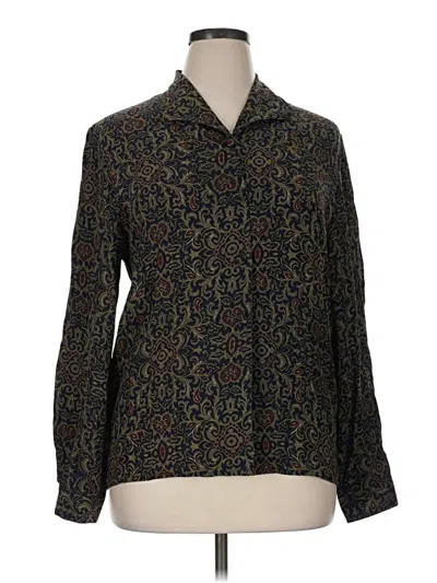 Pre-owned Talbots Long Sleeve Blouse In Black