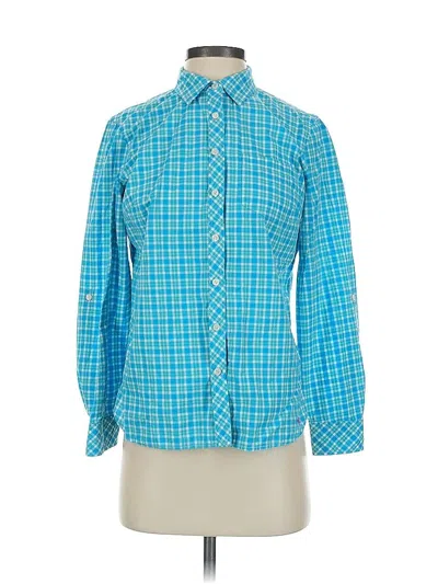 Pre-owned Talbots Long Sleeve Blouse In Blue