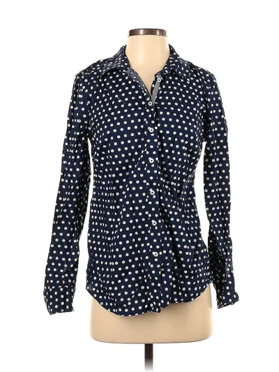 Pre-owned Talbots Long Sleeve Blouse In Blue