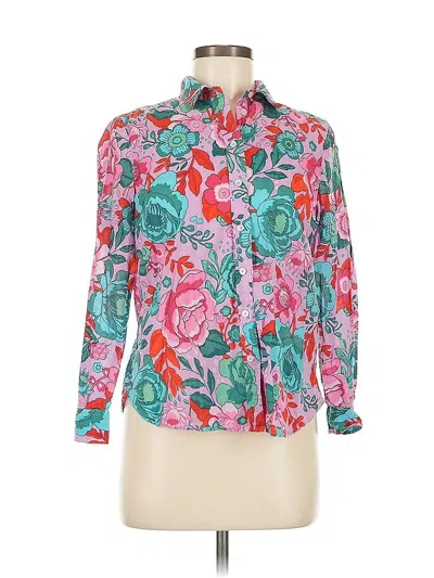 Pre-owned Talbots Long Sleeve Blouse In Blue