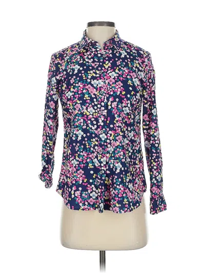 Pre-owned Talbots Long Sleeve Blouse In Blue