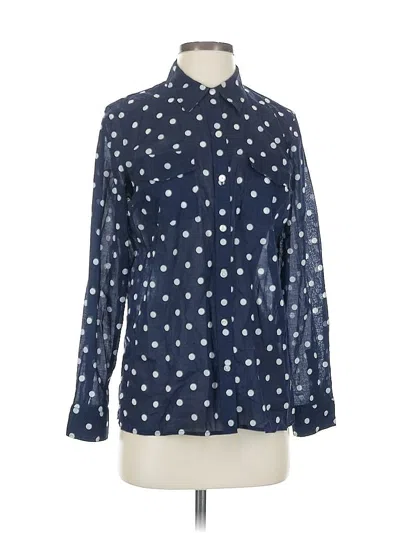 Pre-owned Talbots Long Sleeve Blouse In Blue