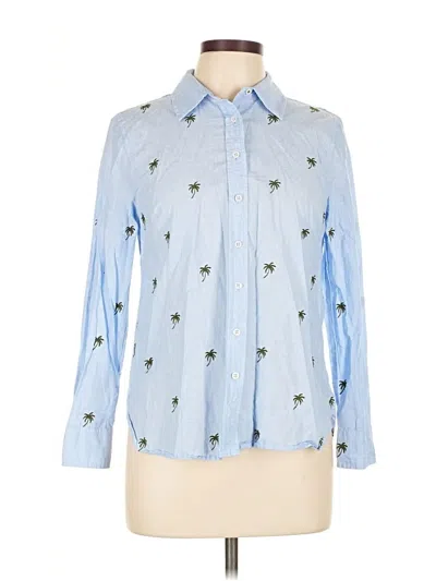Pre-owned Talbots Long Sleeve Blouse In Blue