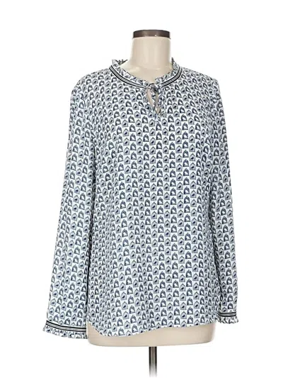 Pre-owned Talbots Long Sleeve Blouse In Blue
