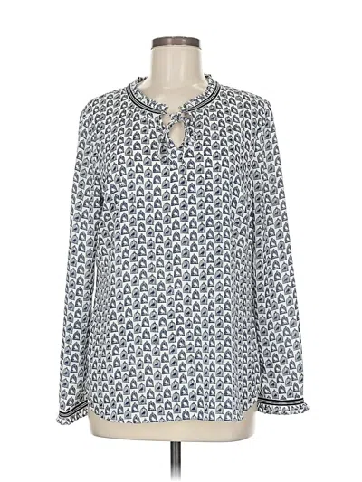 Pre-owned Talbots Long Sleeve Blouse In Blue