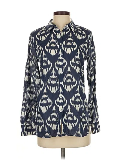 Pre-owned Talbots Long Sleeve Blouse In Blue