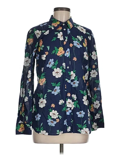 Pre-owned Talbots Long Sleeve Blouse In Blue