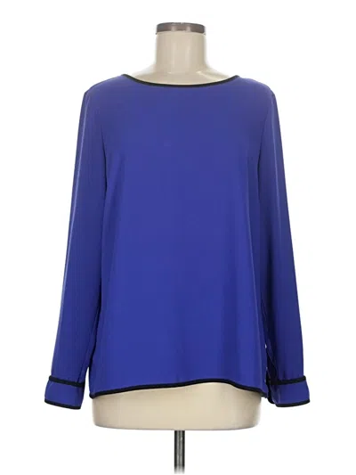 Pre-owned Talbots Long Sleeve Blouse In Blue