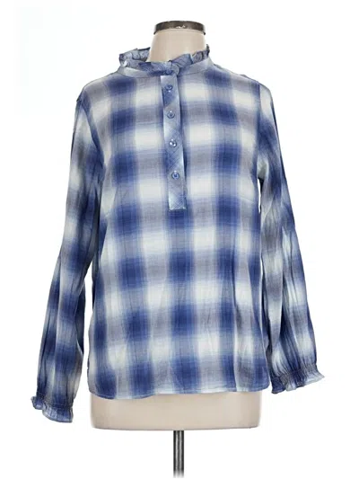 Pre-owned Talbots Long Sleeve Blouse In Blue