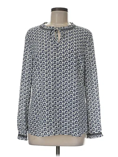 Pre-owned Talbots Long Sleeve Blouse In Blue