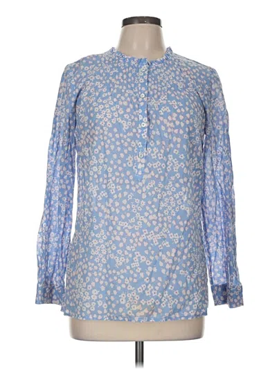 Pre-owned Talbots Long Sleeve Blouse In Blue