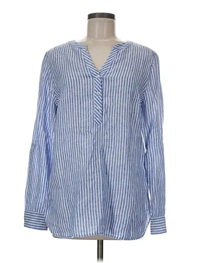 Pre-owned Talbots Long Sleeve Blouse In Blue