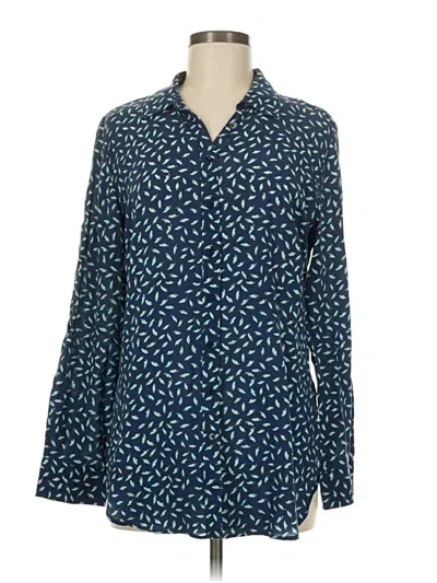 Pre-owned Talbots Long Sleeve Blouse In Blue
