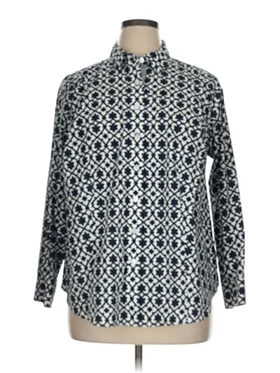 Pre-owned Talbots Long Sleeve Blouse In Blue