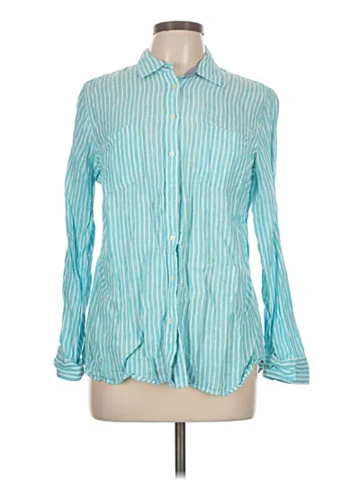 Pre-owned Talbots Long Sleeve Blouse In Blue