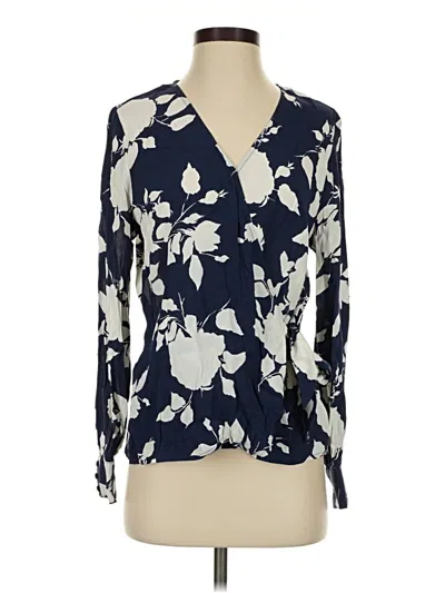 Pre-owned Talbots Long Sleeve Blouse In Blue