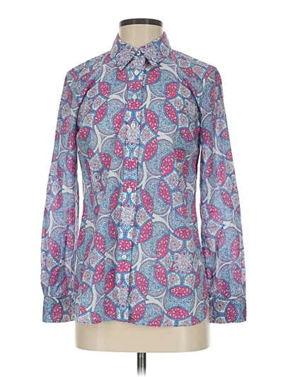 Pre-owned Talbots Long Sleeve Blouse In Blue