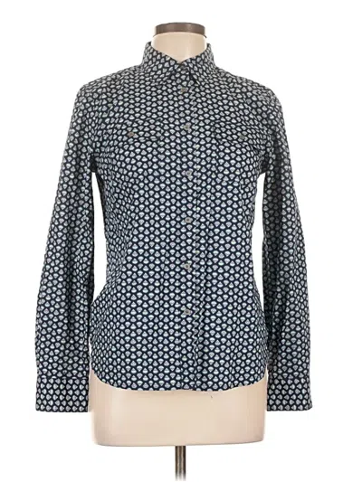 Pre-owned Talbots Long Sleeve Blouse In Blue