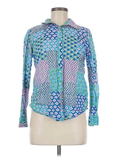 Pre-owned Talbots Long Sleeve Blouse In Blue