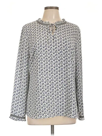 Pre-owned Talbots Long Sleeve Blouse In Blue