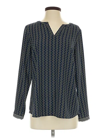 Pre-owned Talbots Long Sleeve Blouse In Blue