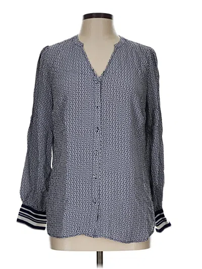 Pre-owned Talbots Long Sleeve Blouse In Blue