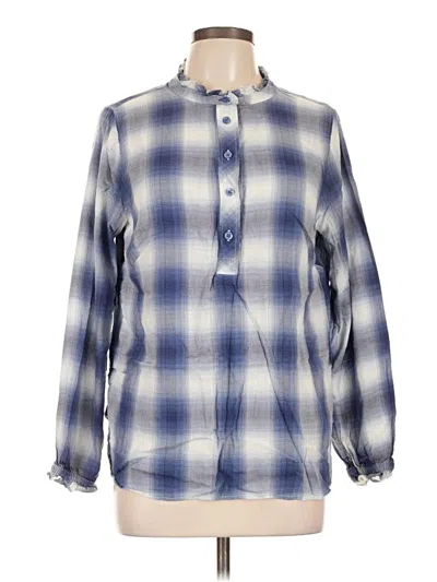 Pre-owned Talbots Long Sleeve Blouse In Blue