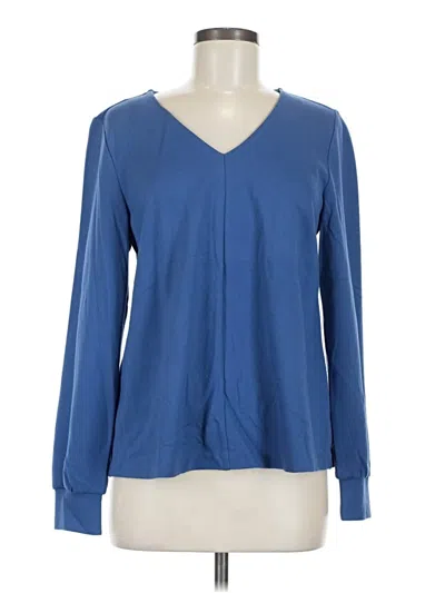 Pre-owned Talbots Long Sleeve Blouse In Blue