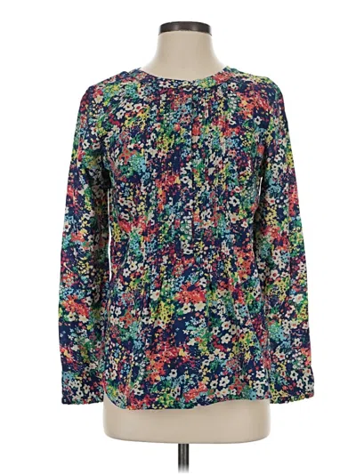 Pre-owned Talbots Long Sleeve Blouse In Blue