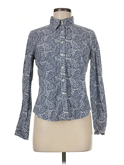 Pre-owned Talbots Long Sleeve Blouse In Blue