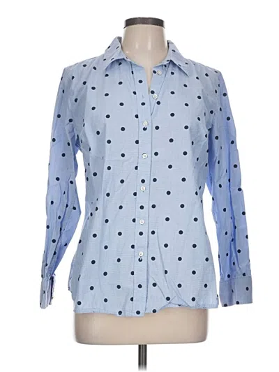 Pre-owned Talbots Long Sleeve Blouse In Blue