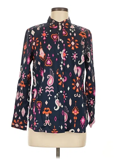 Pre-owned Talbots Long Sleeve Blouse In Blue