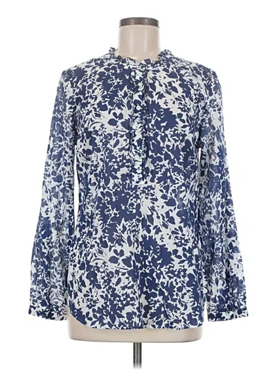 Pre-owned Talbots Long Sleeve Blouse In Blue