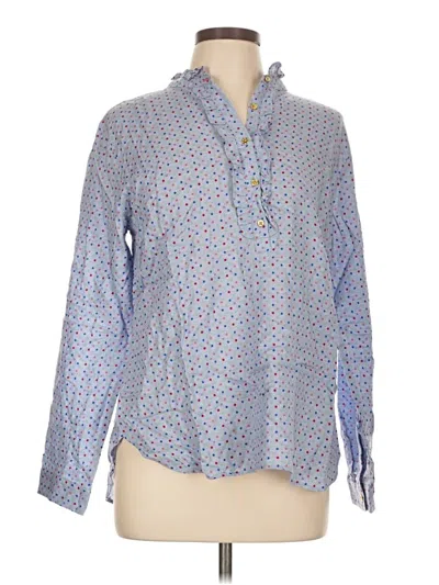 Talbots Long Sleeve Blouse In Blue