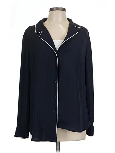 Pre-owned Talbots Long Sleeve Blouse In Blue