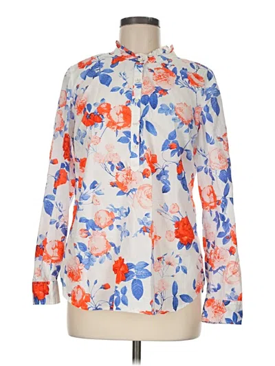 Pre-owned Talbots Long Sleeve Blouse In Blue