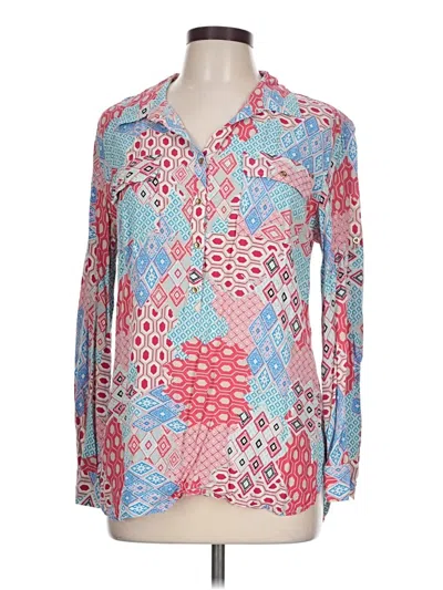 Pre-owned Talbots Long Sleeve Blouse In Blue