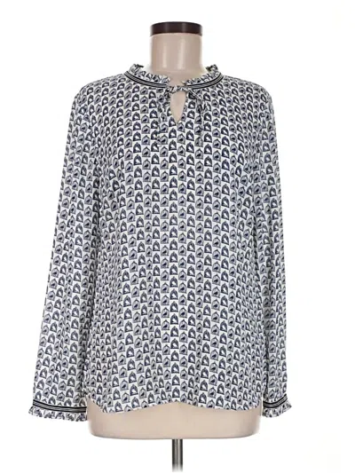 Pre-owned Talbots Long Sleeve Blouse In Blue