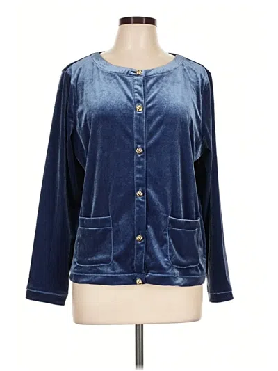 Pre-owned Talbots Long Sleeve Blouse In Blue