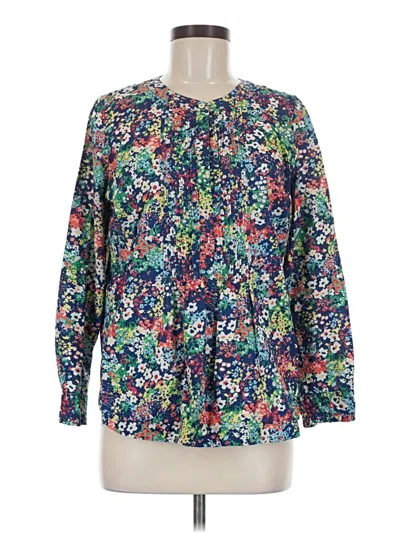 Pre-owned Talbots Long Sleeve Blouse In Blue