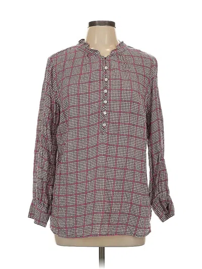 Pre-owned Talbots Long Sleeve Blouse In Brown