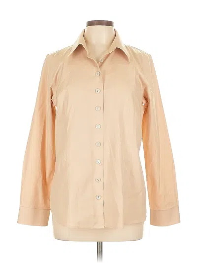 Pre-owned Talbots Long Sleeve Blouse In Brown