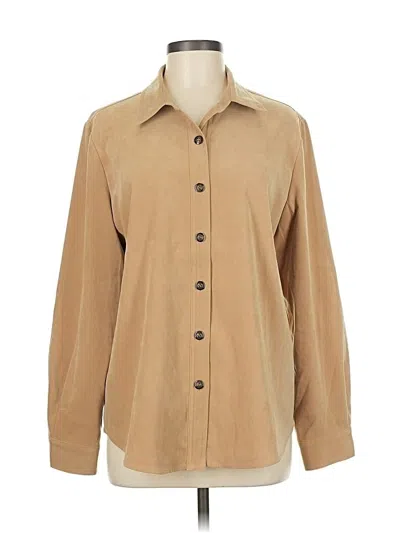 Pre-owned Talbots Long Sleeve Blouse In Brown