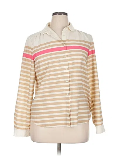 Pre-owned Talbots Long Sleeve Blouse In Brown