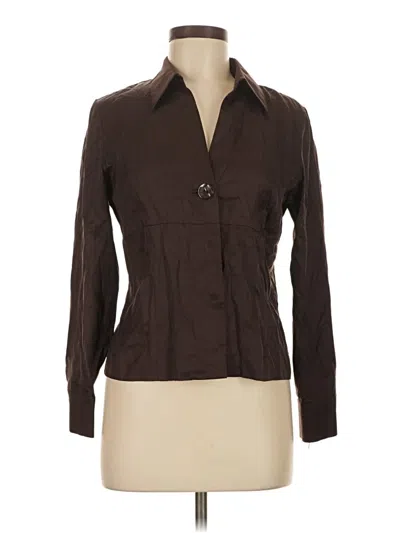 Pre-owned Talbots Long Sleeve Blouse In Brown
